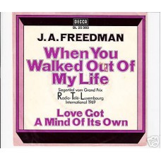 J.A. FREEDMAN - When you walked out of my life
